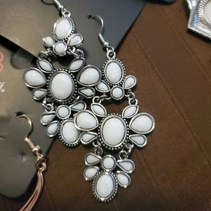 White earrings